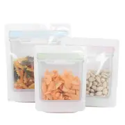 Clear Window Color Lid Stand Up Bag Resealable Zip Seal Pouch for Food Candies
