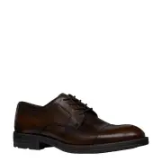 KAISON TOBACCO LEATHER SHOES
