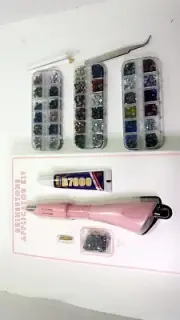 Rhinestone Applicator Kit With Hotfix Rhinestone Flat
