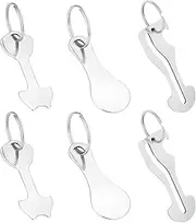 [Faleior] 6PCS Trolley Key Australia, Stainless Steel Shopping Cart Coinless Keyring with Anti-Lost Chain, Rustproof Trolley Tokens for Supermarket/Convenience Store