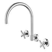 Modernnational Ryker Chrome/Matt Black/Brushed Bronze/Brushed Nickel Solid Brass 1/4 Turn Wall Sink Set
