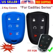2x Silicone Case Protector Holder Fob Cover for Cadillac Escalade ESV Smart Key