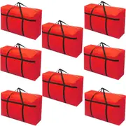 riin 8x Large Home Storage Bag Waterproof Clothes Quilt Organizer for Moving House Luggage Xmas Christmas Tree Model#180 Red