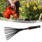 Stainless Steel Gardening Hand Rake Leaf Rake Efficient Leaf Collection