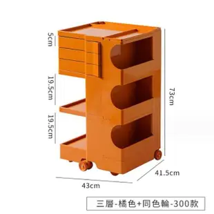 【SongSH】（三層）收納旋轉櫃子儲物櫃置物櫃檯帶輪推車櫃床頭櫃(收納櫃/旋轉櫃/抽屜櫃)