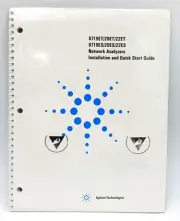 Agilent Technologies 8719ET/20ET/22ET Network Analyzers Quick Start Guide