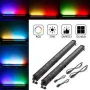 2PCS RGB Wall Wash Bar Light DMX Stage DJ 144 LED Bar Light Strobe Beam Lighting