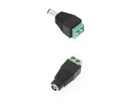 20Pairs DC Male Fmale 5.5x2.1mm Connector Adapter Plug Cable Pressed for LED Strips 12V - Black