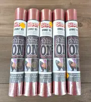 Siser color: Tomato Red Sparkle HTV heat transfer vinyl lot of 5 rolls NEW