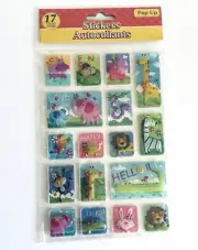 Autocollants Pop Up Sticker Zoo Pop-Up Stickers Monkey, Elephant, Lion... ST-347