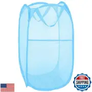 Buenod Mesh Laundry Hamper, Pop Up Laundry Basket Portable Collapsible Clothe