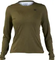 Fox Racing Flexair Ascent Womens LS MTB Mountain Bike Jersey Olive Green SM