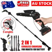 2in1 Cordless Pole Saw Charger Battery Chainsaw with Telescopic Pole Tree Pruner