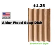 2 Luxurious solid red alder wood soap dishes - handmade in the USA - $1.25!!