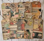 Handmade Junk Journal Tags Comic Book Gift tags Upcycled Recycle Vintage