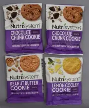 4 Nutrisystem Cookie Snacks 2 Chocolate Chunk 1 Lemon Cooler 1 Peanut Butter #1