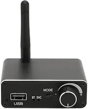 Bluetooth 5.0 DAC Converter, HiFi Level Digital to Analog Converter with Bluetooth Receiver D18 Supports U Disk Playback Volume Control or TV Game Console CD Player MP3