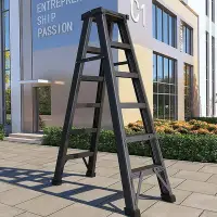 在飛比找Yahoo!奇摩拍賣優惠-鋁梯 伸縮梯 摺疊梯 人字梯 家用折疊加厚鋁合金梯 A字梯 