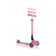 Globber Primo Lights Foldable Kids Scooter Deep Pink 3+