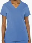 Med Contour Peaches Women's Double V-neck Scrubs Top, Ceil, Medium, Free Shippin