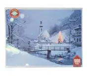 Springbok Christmas Village Puzzle 1000 Piece Church Winter Snow Scene Tree NEW
