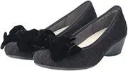 Bridget Birkin walk(ブリジット バーキン ウォーク) 545240 Women's Pumps, Ribbon Walking Pumps, 545240, Black Combination, 22.5 cm