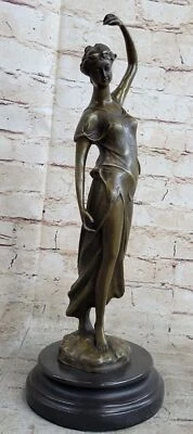 Victorian Girl" Pure American Bronze Statue Sculpture Inspired by Moreau Decor