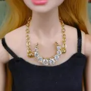 Royalty 1/6 Scale Soldier Doll Jewelry Crescent Moon Diamond Necklace 11.5" inch