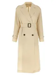 [Max Mara Studio] Max Mara Studio-Vieste Trench E Impermeabili Beige-Donna 38IT