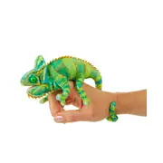 3pc Folkmanis Mini Chameleon Finger Puppet Kids/Children Soft Animal Toy 3y+
