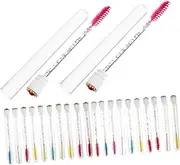 DRESSOOS 20pcs Diy Mascara Tubes Set for Women Empty Lash Brush Tubes Lash Extension Brush for Eyebrow Random Style