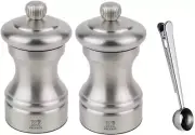 Peugeot Bistro Chef Manual Salt & Pepper Mill Gift Set Stainless Steel 10 cm ...