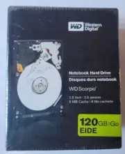 Western Digital Scorpio Notebook Hard Drive 120GB SEALED