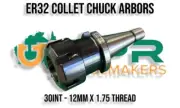30INT ER32 COLLET CHUCK ARBOR & SPANNER 12mm x 1.75 Drawbar back