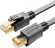 8Ware RJ45 Ethernet Network LAN UTP Patch Cord Snagless CAT8 Cable, Grey,1 Meter