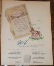 MilkMaid Beauty Cleasning Milk 1945 Vintage Magazine Ad Print Beauty Gift