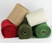 6" Burlap Ribbon 10 Yard Roll Finished Edges (4 colors)
