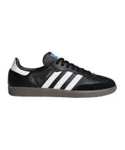 ADIDAS ORIGINALS UNISEX SAMBA OG LEATHER SNEAKERS US 11 MEN/12 WOMEN - BLACK