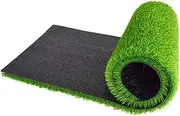 Fake Outdoor Lawn Rug Indoor Outdoor Artificial Grass Turf, 20mm Pile Height Fake Grass Carpet Green Synthetic Grass Turf, for Pet Training Camping Picnic Rug Mat ，Easy to Clean(3x4m(9.8 * 13.1ft))