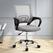 Mesh Office Chair Computer Gaming Desk Chairs Work Study Mid Back Grey