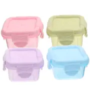 4 Pcs Bread Airtight Jam Packing Box Grain Storage Containers Travel
