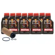 8L Motul 8100 X-CLEAN 5W40 Wix Filter Motor Oil Change Kit API SN (for: Honda)