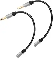 Veemoon 2pcs Audio Conversion Cable Headphone Adapters Headphones Extension Cord Cord Extender Audio Cables for Speakers Stereo Jack Adapter Zinc Alloy
