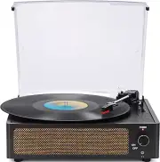 Vinyl Record Players Vintage Turntable for Vinyl Records with Speakers Belt-Driv