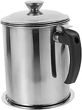 Alipis 304 Grease Container Liquid Containers Fat Saver Grease Can Oil Container Pot Stainless Steel Containers Stainless Strainer Grease Storing Can Kitchen Grease Oil Can Oil Storage