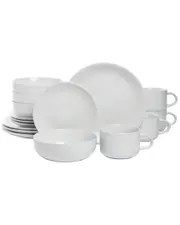 10 Strawberry Street Wazee Matte 16pc Coupe Dinnerware Set