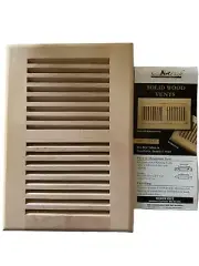 Swiss Kraft Solid Wood Vents Self Rimming 1” Over Lap Covering Vent 6”x12” SR