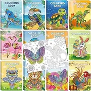 Funrous 24 Pcs Animal Mandala Coloring Books Ocean Jungle Animal Coloring Books DIY Activity Crafts Art for Kids Adults Gift Filler Gifts Home School Classroom Party Favors