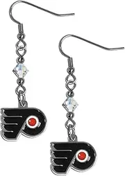 NHL Philadelphia Flyers Crystal Dangle Earrings