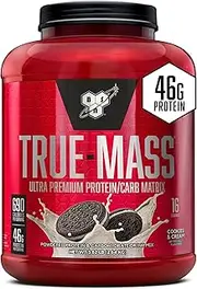 BSN True Mass Ultra Premium Protein/Carb Matrix, Cookies & Cream, 2.64kg, 16 Servings